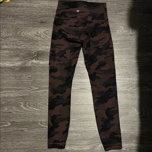 lululemon athletica Camouflage Leggings - Black and Brown